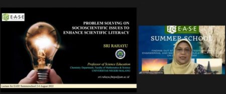 Knowledge Sharing oleh Prof. Sri Rahayu, Ph.D pada Online Summer School EASE 2022