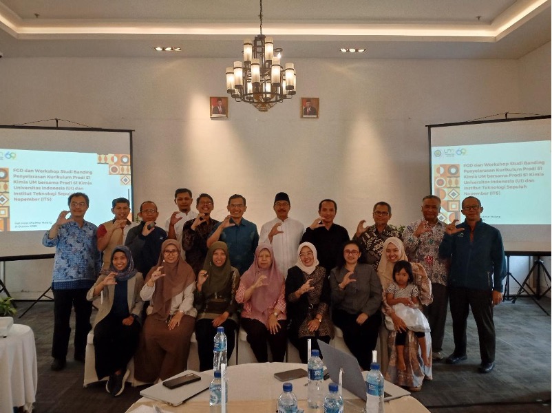 FGD dan Workshop Studi Banding Penyelarasan Kurikulum Prodi S1 Kimia UM bersama Prodi S1 Kimia Universitas Indonesia (UI) dan Institut Teknologi Sepuluh Nopember (ITS)
